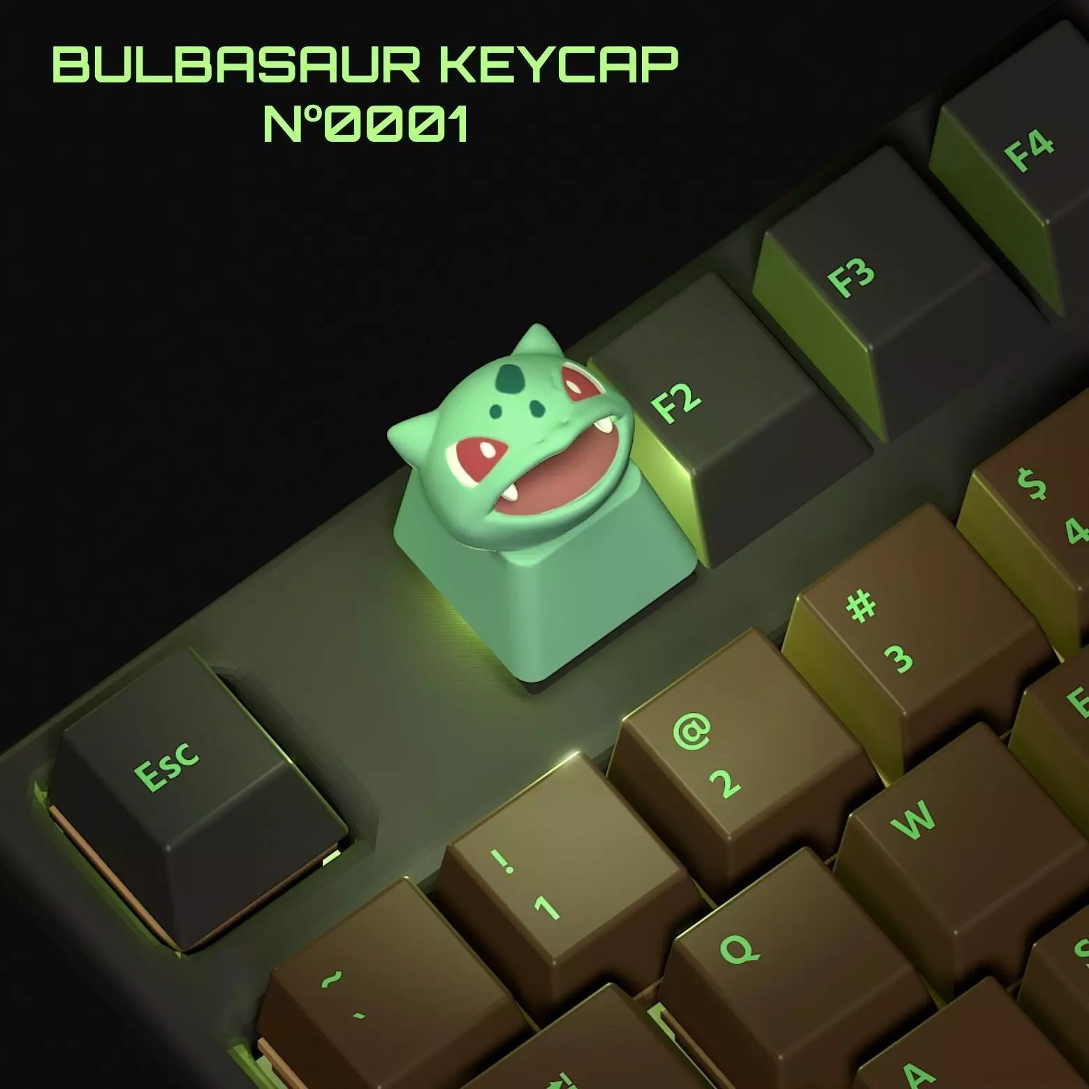 BULBASAUR KEYCAP N 0001 Free 3D print model