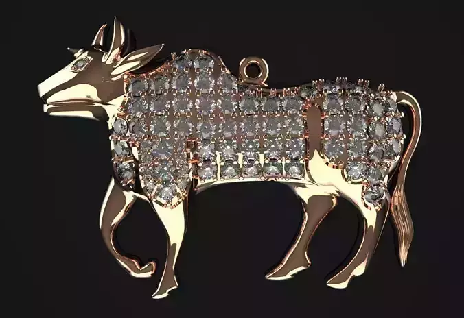 Cow Pendent Jewelry Code-JST006