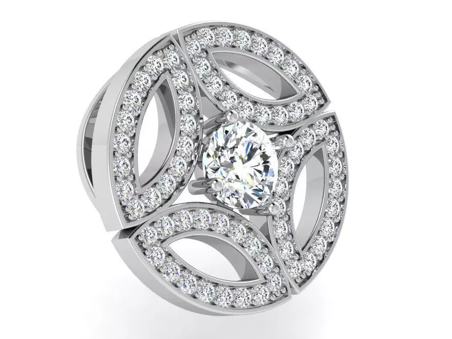 Circle Star Diamond Pendant 3326 3D print model
