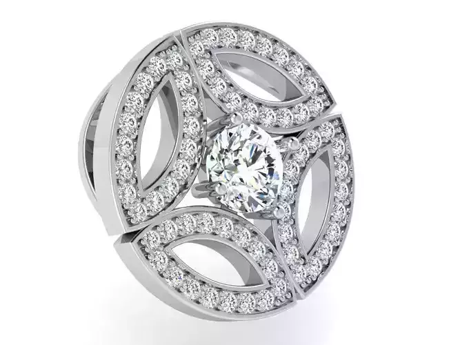 Circle Star Diamond Pendant 3326