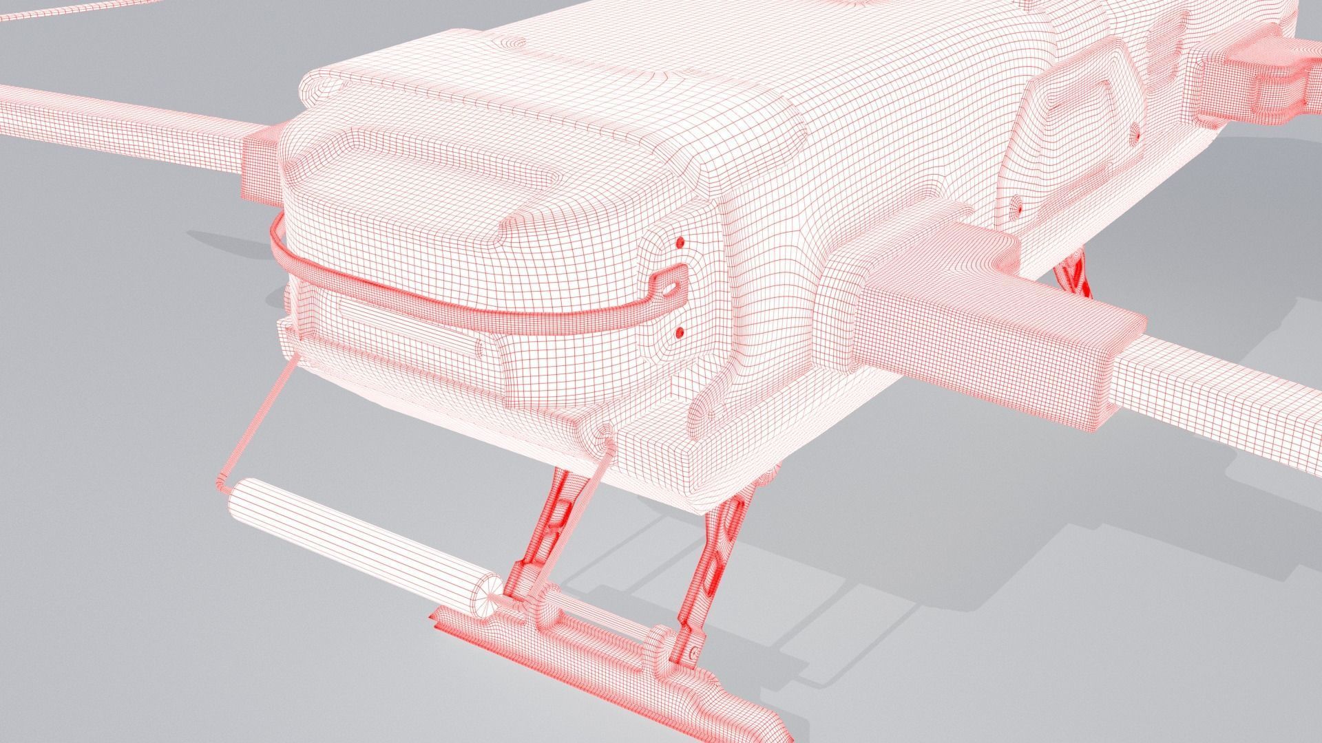 Food Delivery Drone quad copter 3D model_11