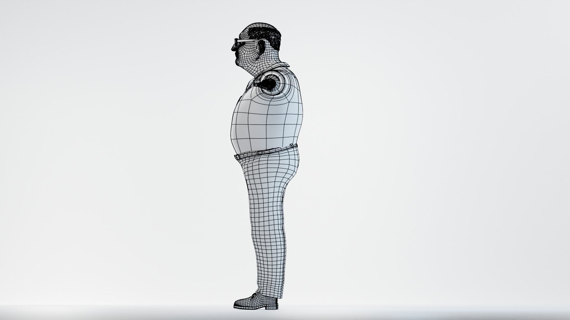 Pixar-Style Uncle Character rigged Low-poly 3D model_57