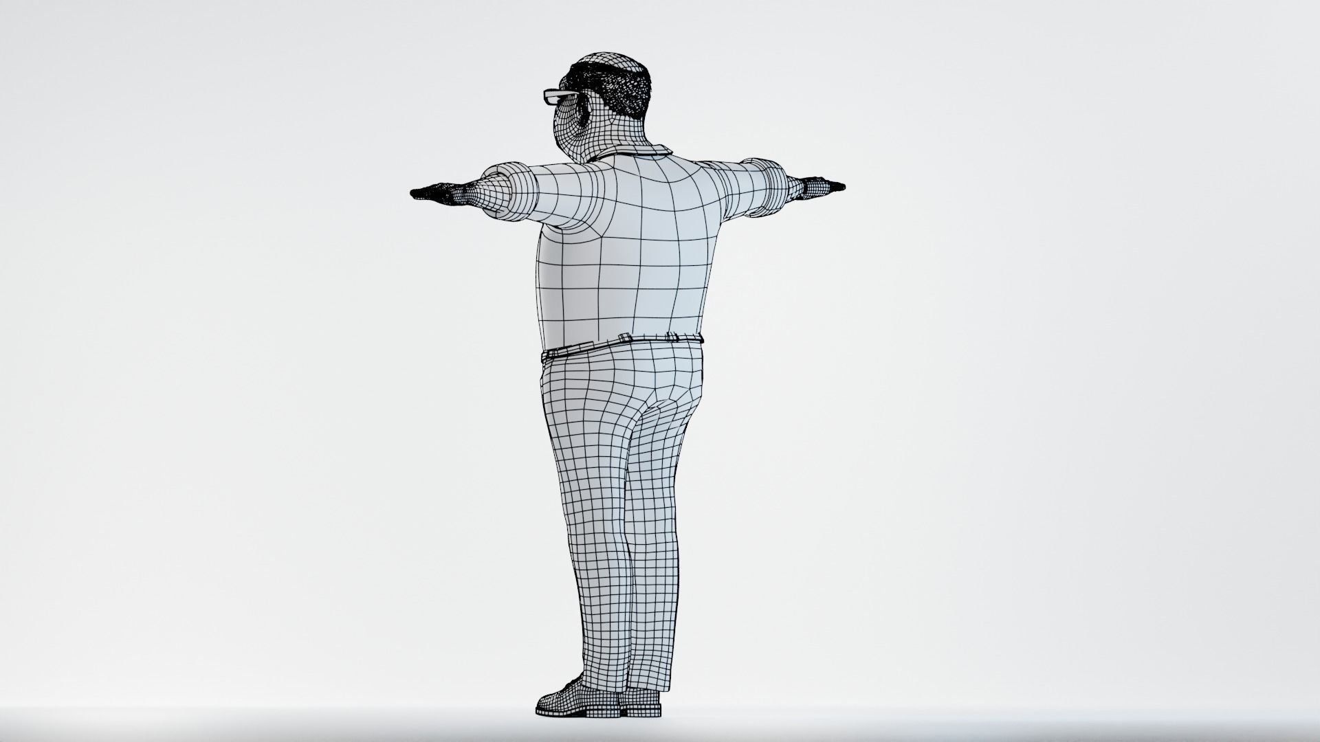 Pixar-Style Uncle Character rigged Low-poly 3D model_59