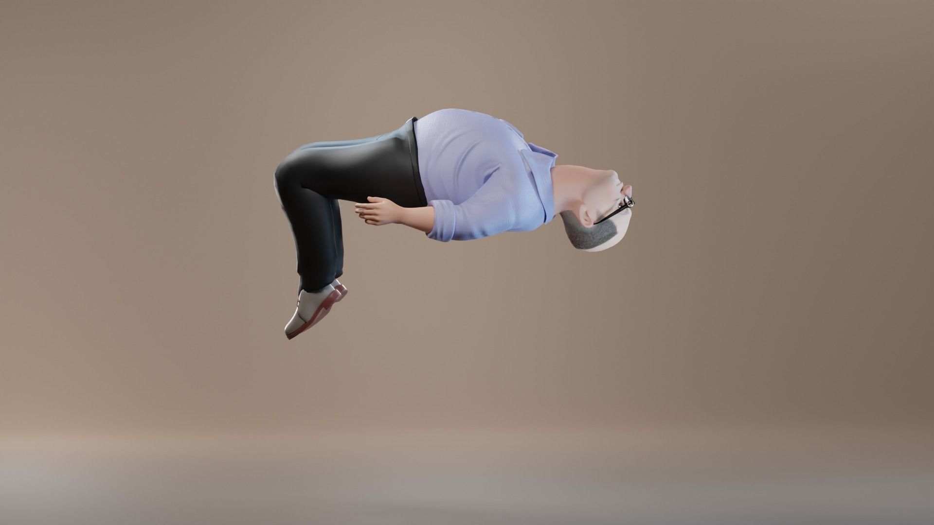 Pixar-Style Uncle Character rigged Low-poly 3D model_46