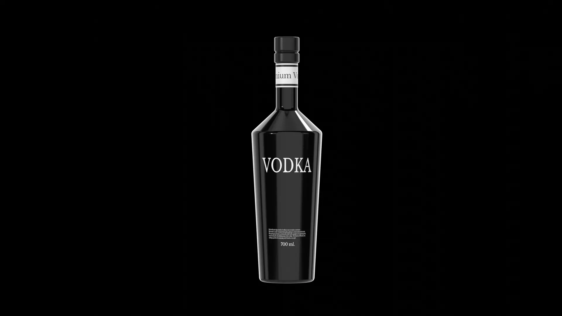 Vodka Bottle 3D model_0