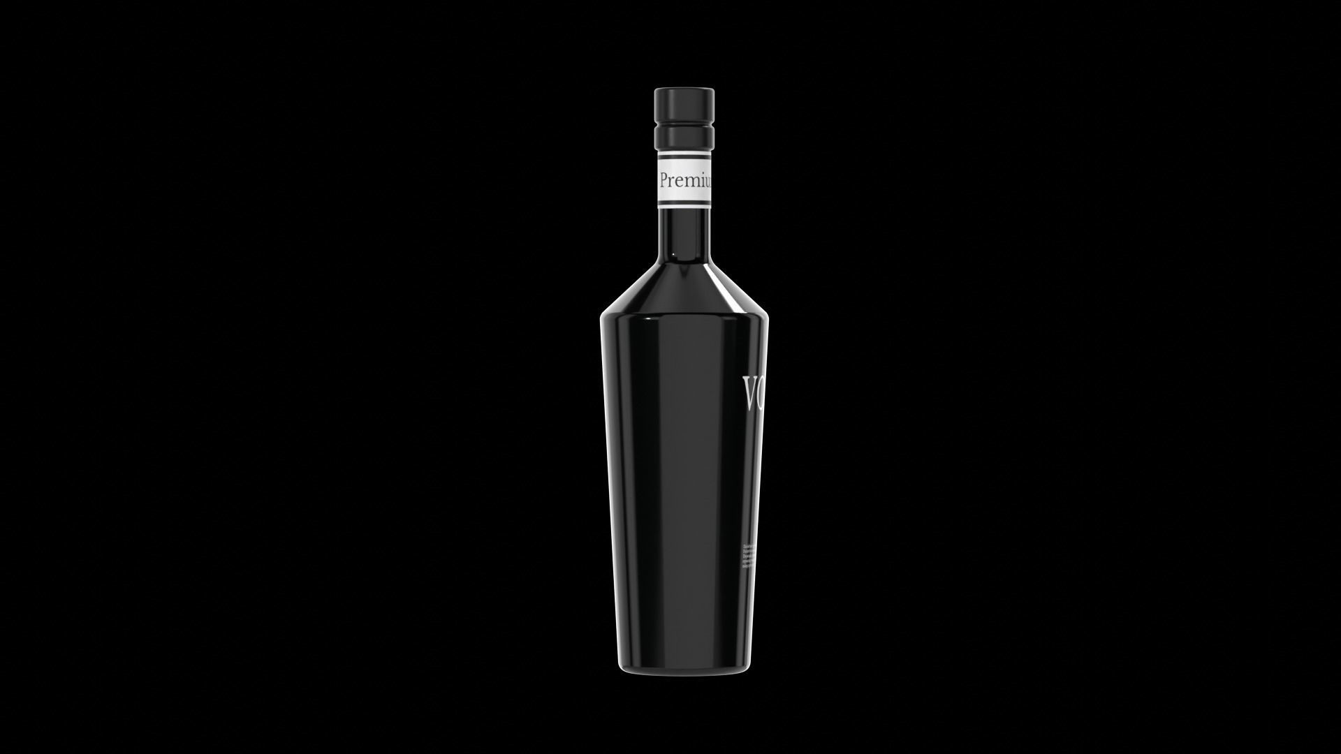 Vodka Bottle 3D model_3