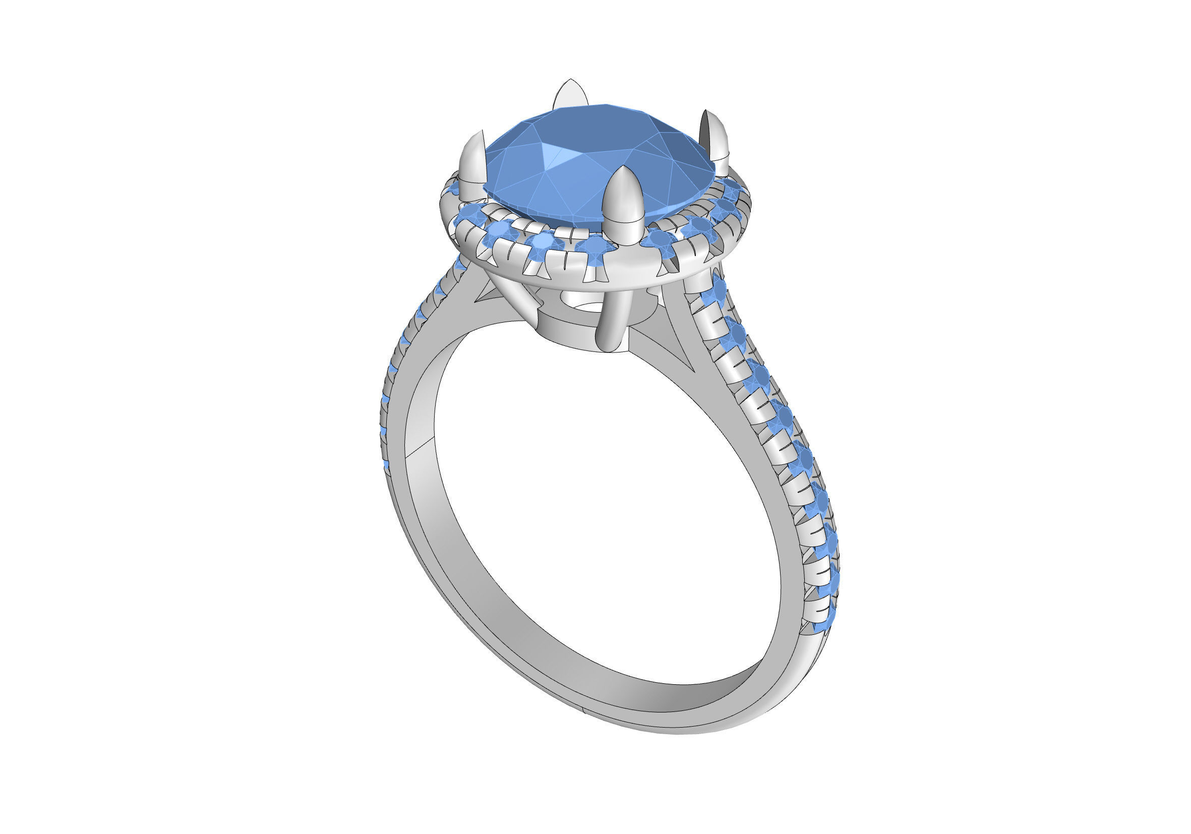 engagement ring  05 3D print model_6