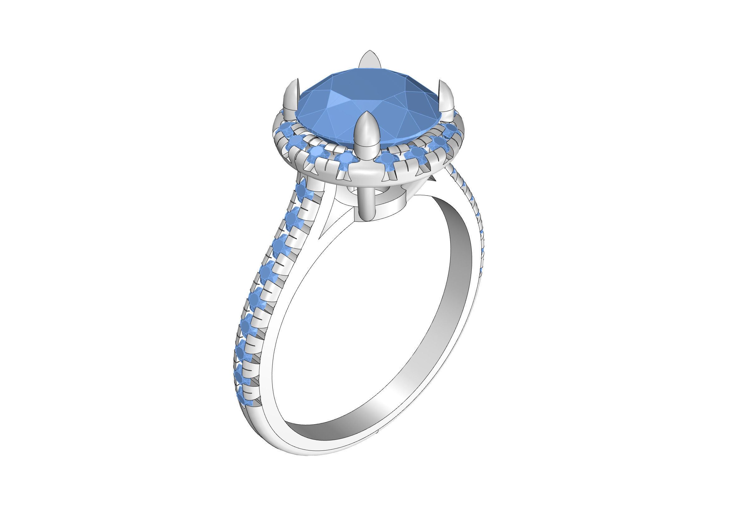 engagement ring  05 3D print model_7