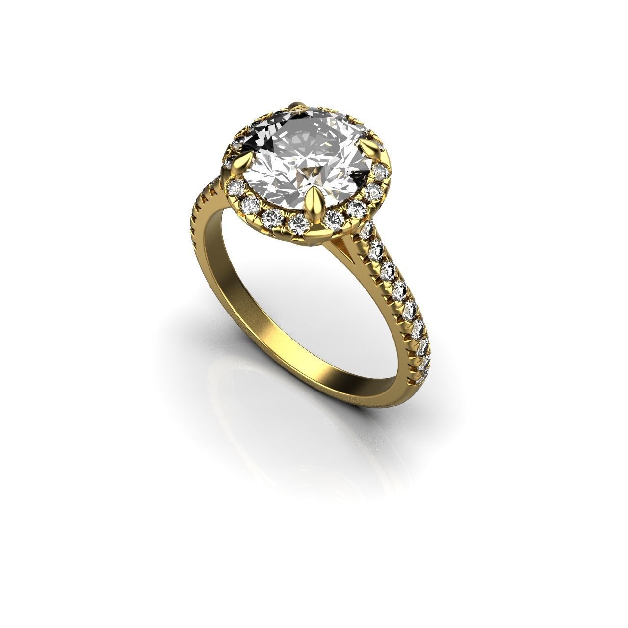 engagement ring  05 3D print model_5