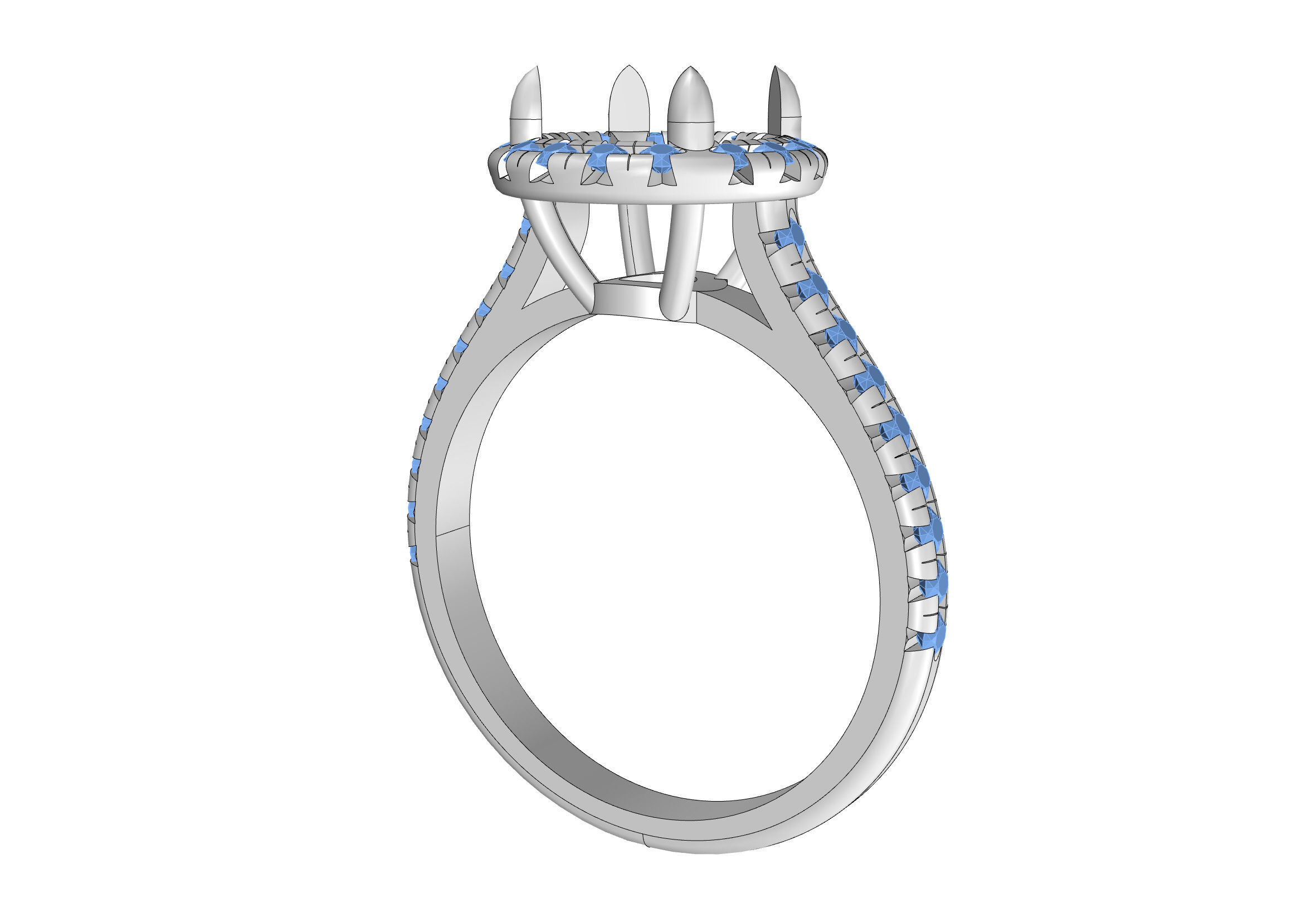 engagement ring  05 3D print model_8