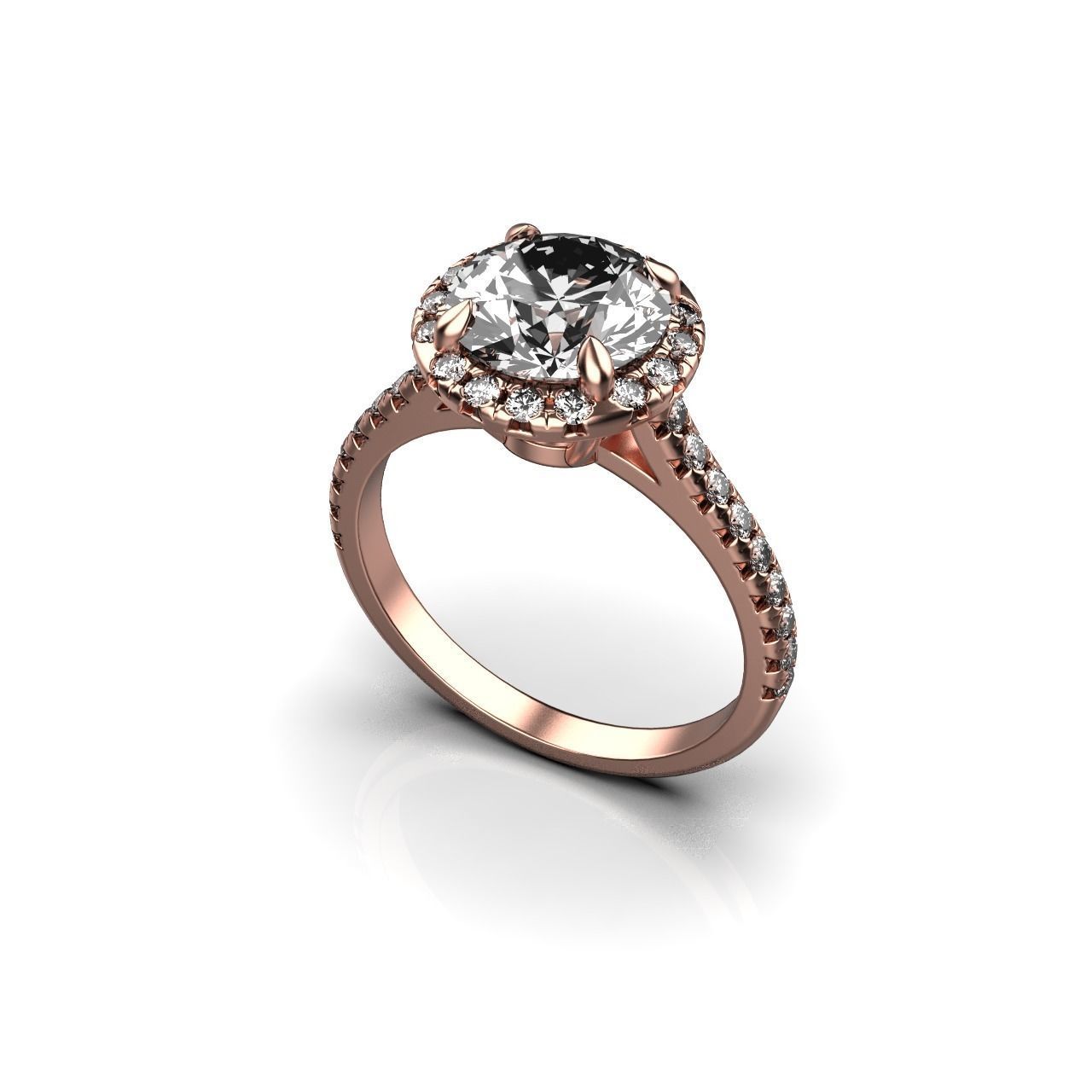 engagement ring  05 3D print model_3