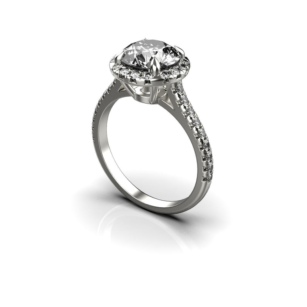 engagement ring  05 3D print model_4