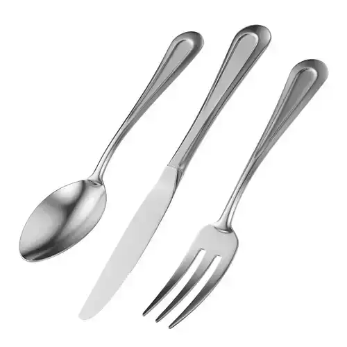 Dessert Knife Fork Spoon Classic Cutlery 3D model