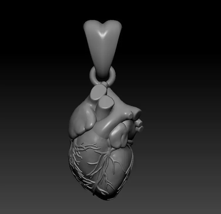 Pendant Heart 3D print model_0