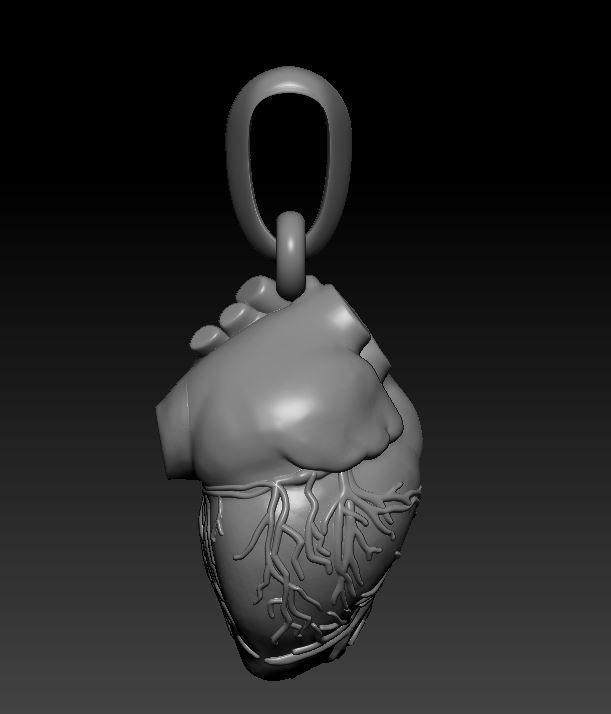Pendant Heart 3D print model_2
