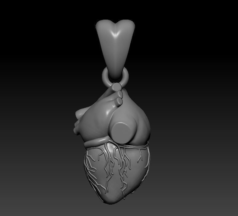 Pendant Heart 3D print model_4