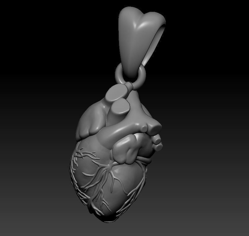 Pendant Heart 3D print model_1