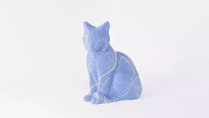 Low Poly Cat polygonal Low-poly 3D model