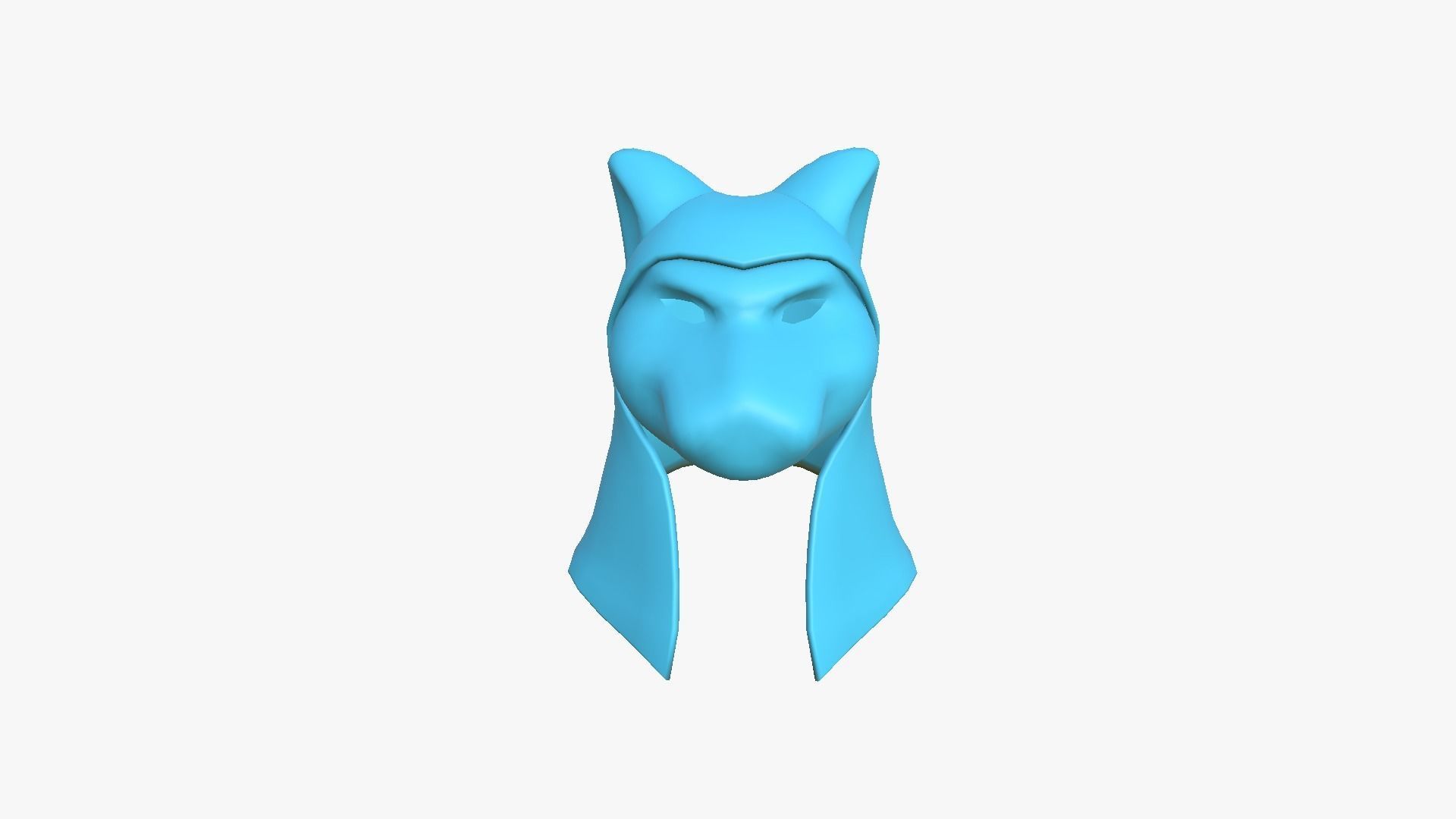 Bastet Mask A10 - Egyptian Gods Character Clothing Low-poly 3D model_7