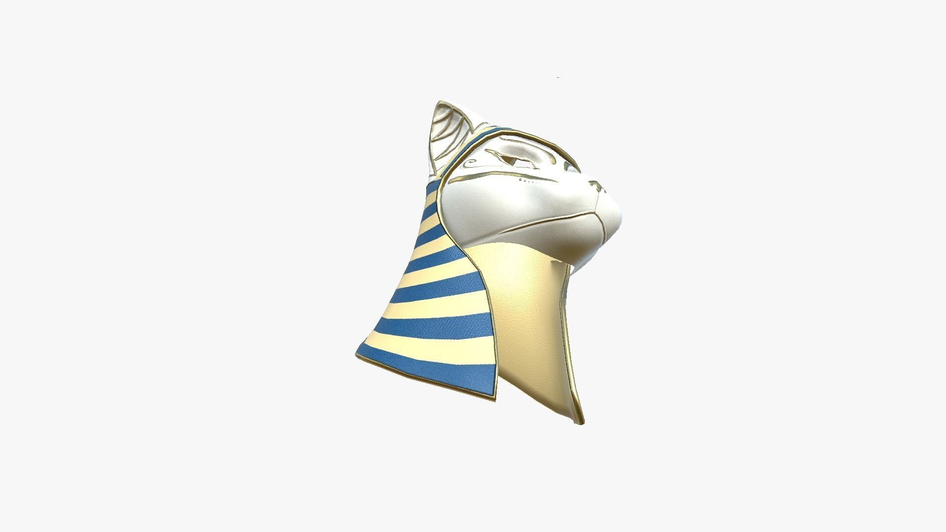 Bastet Mask A10 - Egyptian Gods Character Clothing Low-poly 3D model_4