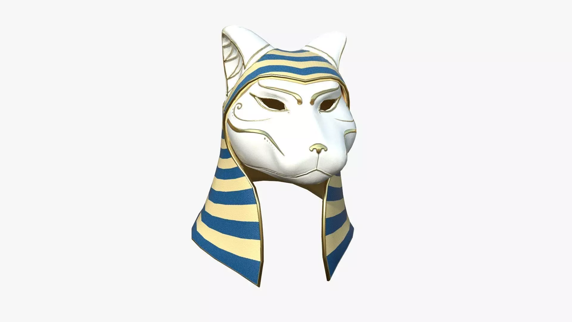 Bastet Mask A10 - Egyptian Gods Character Clothing Low-poly 3D model_0
