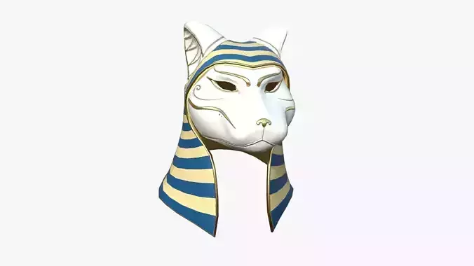 Bastet Mask A10 - Egyptian Gods Character Clothing Low-poly 3D model