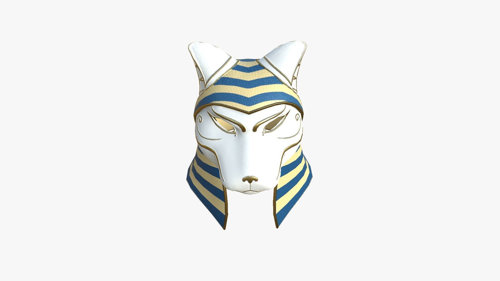 Bastet Mask A10 - Egyptian Gods Character Clothing Low-poly 3D model_3