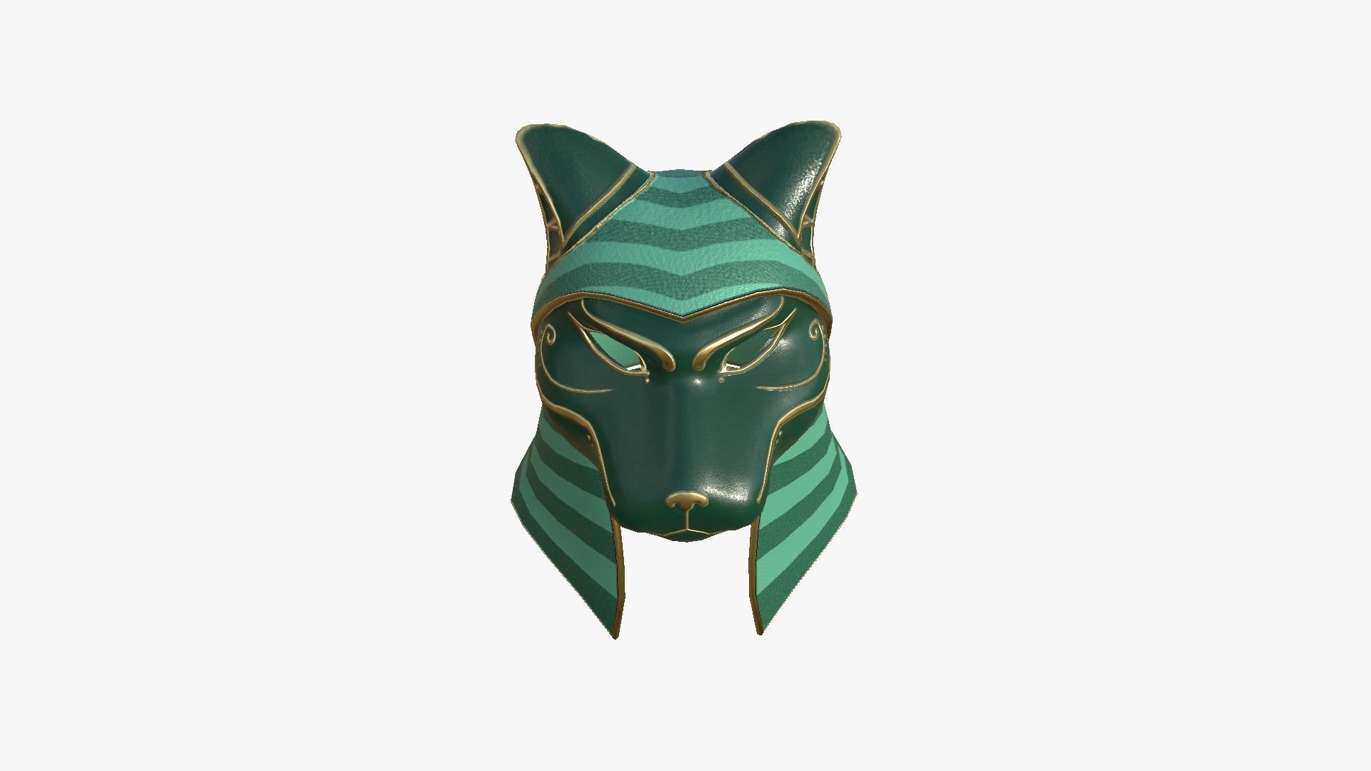 Bastet Mask A09 - Egyptian Gods Character Clothing Low-poly 3D model_3