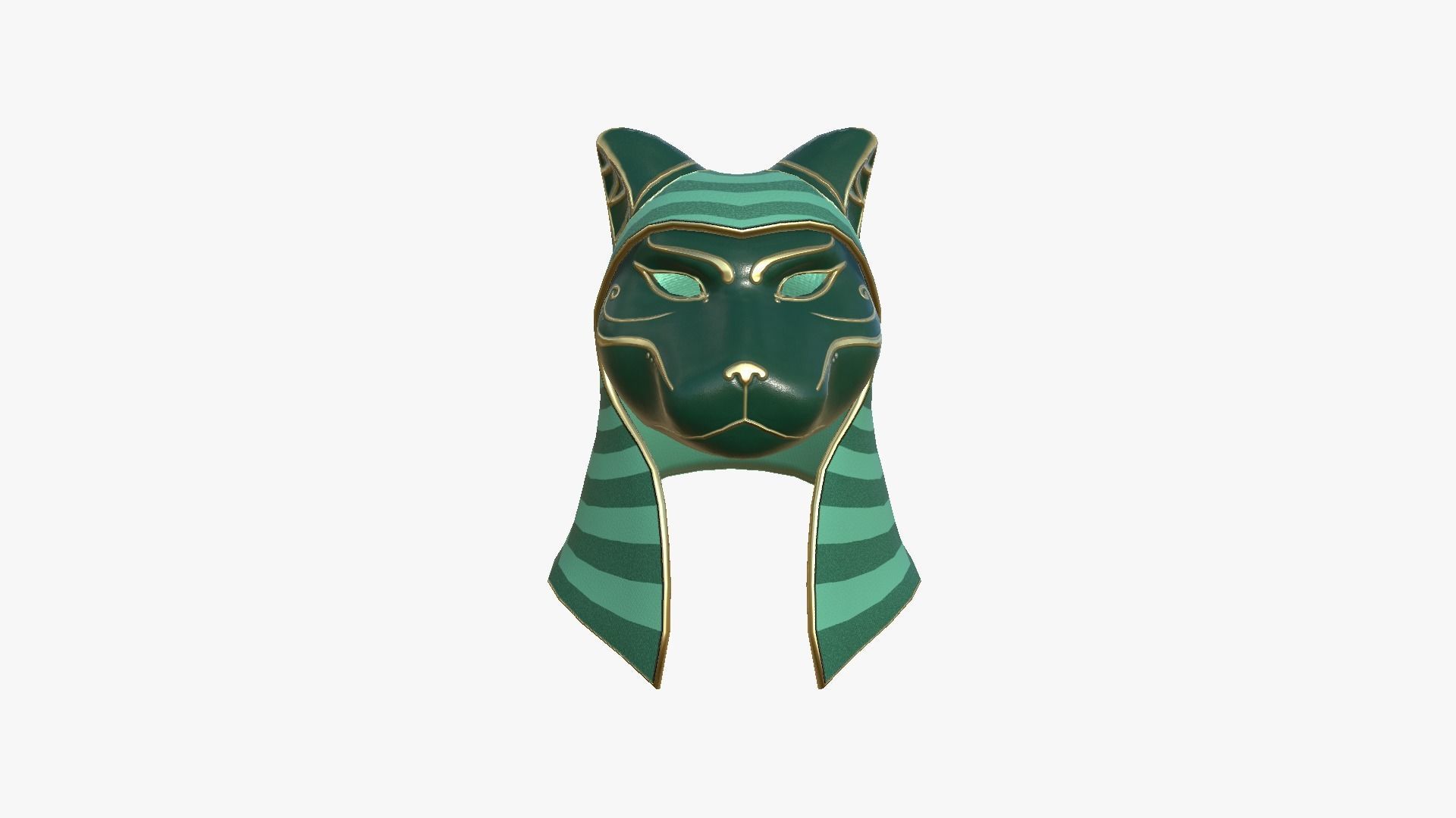 Bastet Mask A09 - Egyptian Gods Character Clothing Low-poly 3D model_1