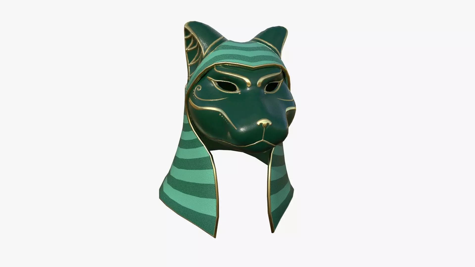 Bastet Mask A09 - Egyptian Gods Character Clothing Low-poly 3D model_0