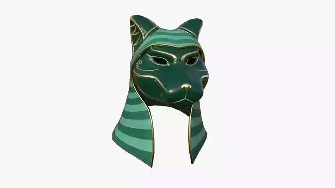 Bastet Mask A09 - Egyptian Gods Character Clothing Low-poly 3D model