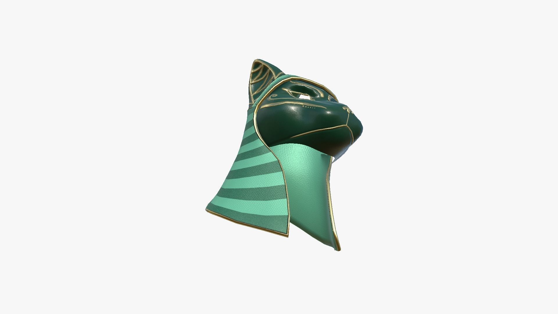 Bastet Mask A09 - Egyptian Gods Character Clothing Low-poly 3D model_4