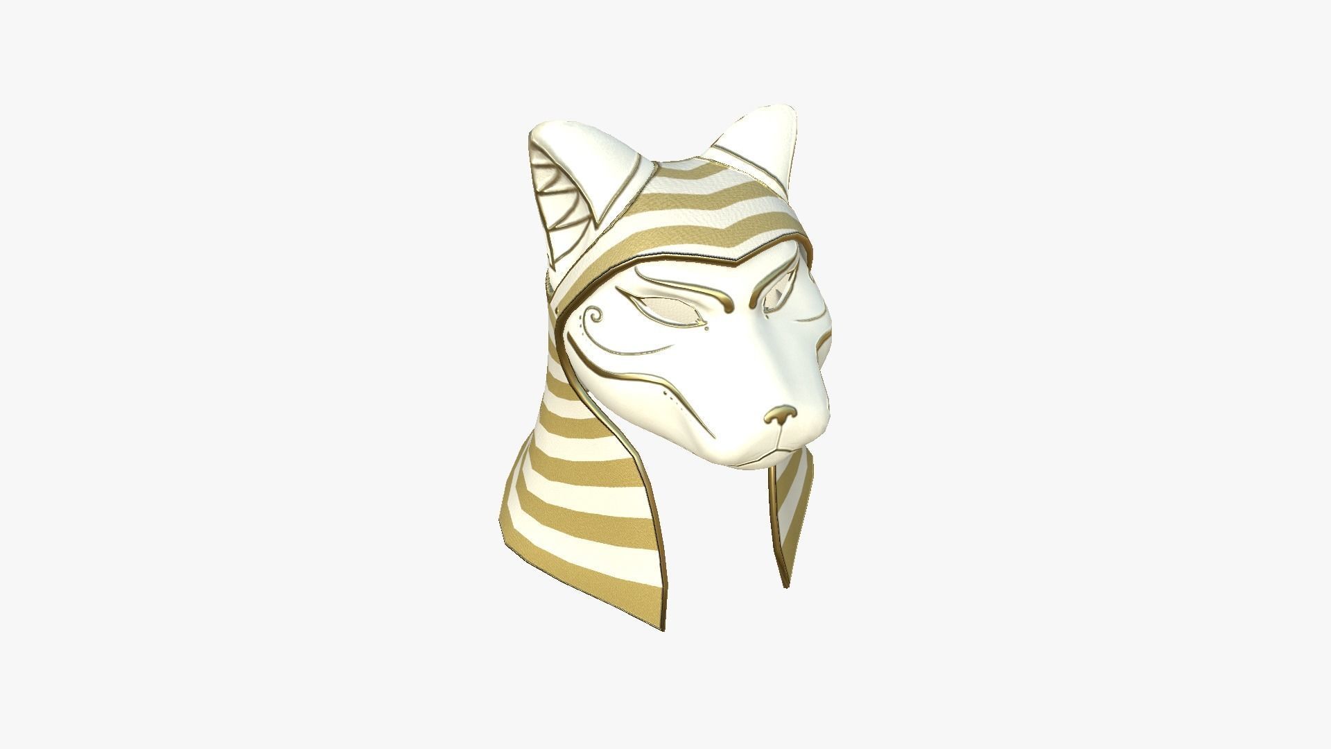 Bastet Mask A08 - Egyptian Gods Character Clothing Low-poly 3D model_2