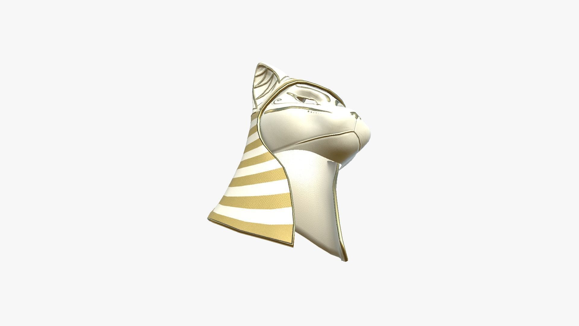 Bastet Mask A08 - Egyptian Gods Character Clothing Low-poly 3D model_4