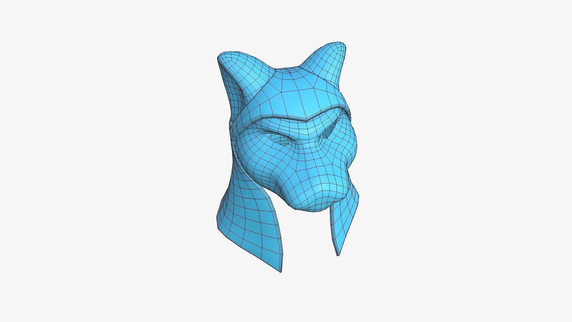 Bastet Mask A08 - Egyptian Gods Character Clothing Low-poly 3D model_18