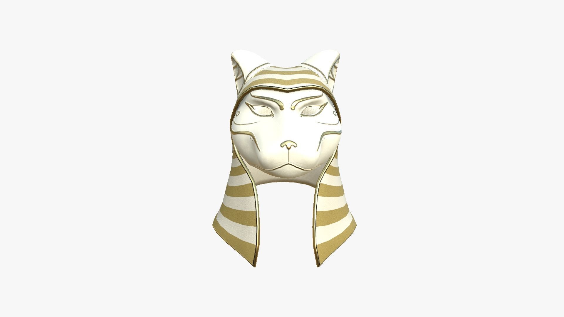 Bastet Mask A08 - Egyptian Gods Character Clothing Low-poly 3D model_1