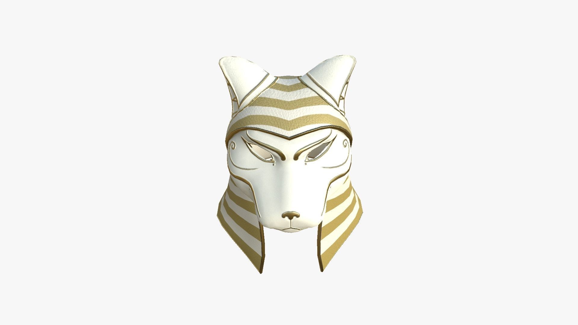 Bastet Mask A08 - Egyptian Gods Character Clothing Low-poly 3D model_3