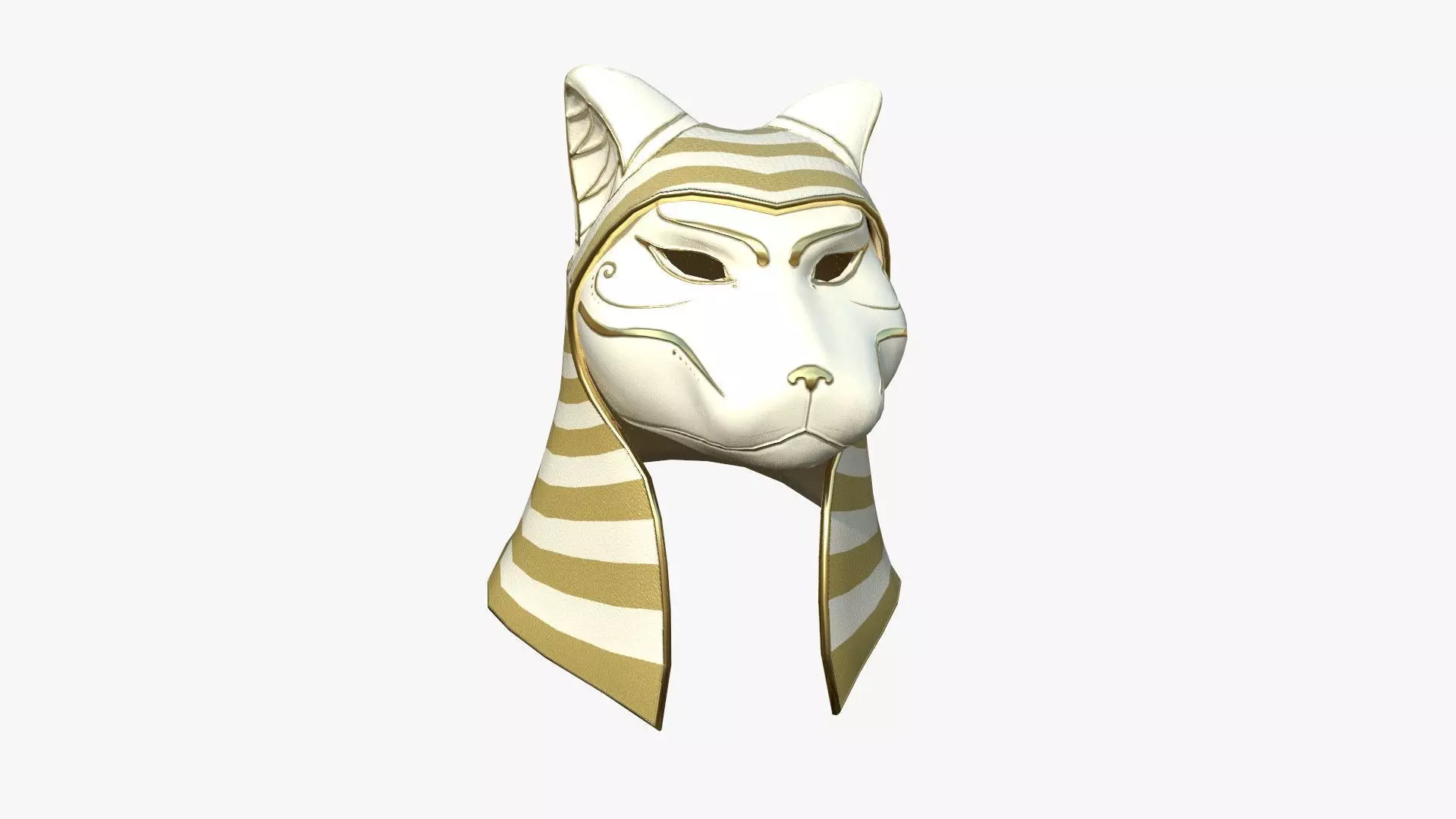 Bastet Mask A08 - Egyptian Gods Character Clothing Low-poly 3D model_0