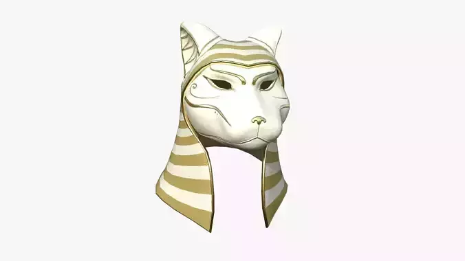 Bastet Mask A08 - Egyptian Gods Character Clothing Low-poly 3D model
