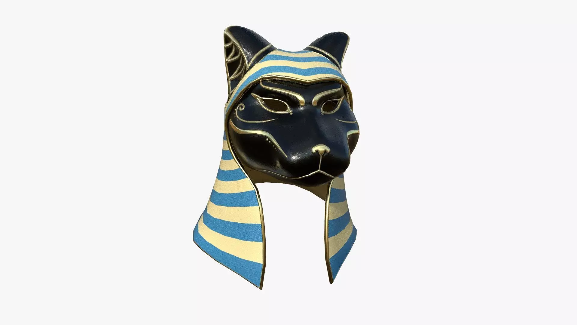 Bastet Mask A07 - Egyptian Gods Character Clothing Low-poly 3D model_0