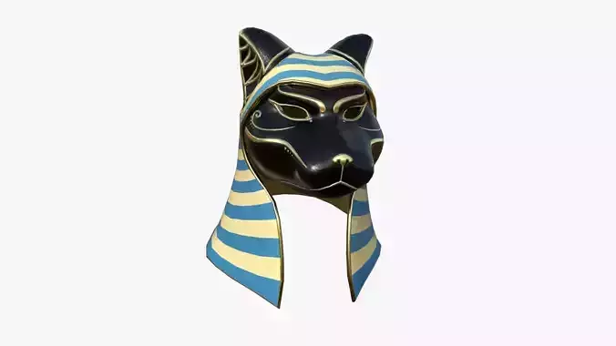 Bastet Mask A07 - Egyptian Gods Character Clothing Low-poly 3D model