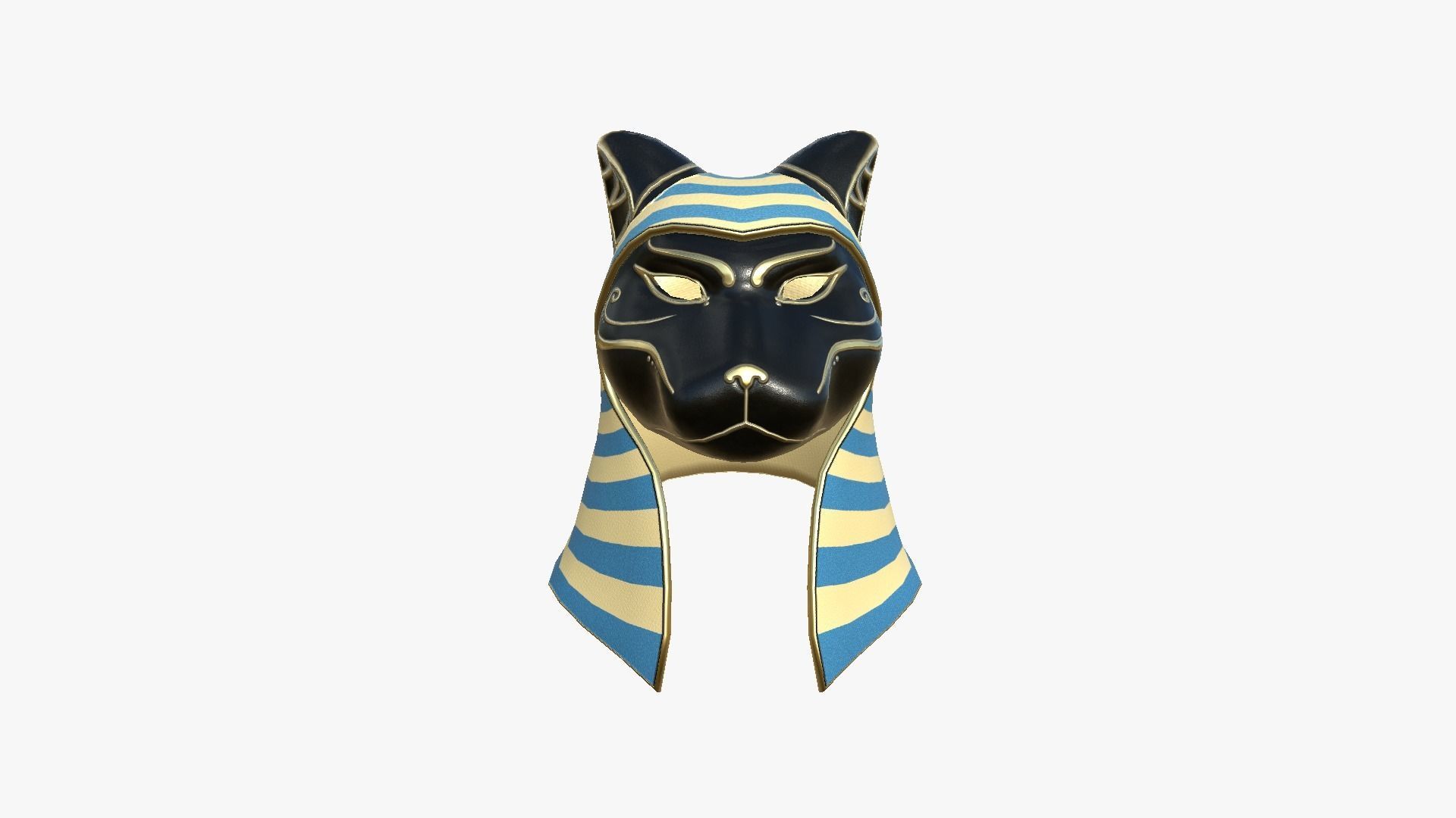 Bastet Mask A07 - Egyptian Gods Character Clothing Low-poly 3D model_1