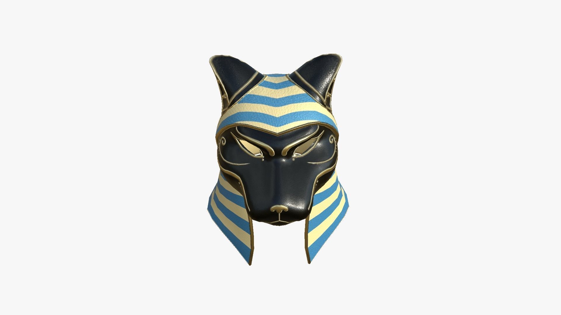 Bastet Mask A07 - Egyptian Gods Character Clothing Low-poly 3D model_3
