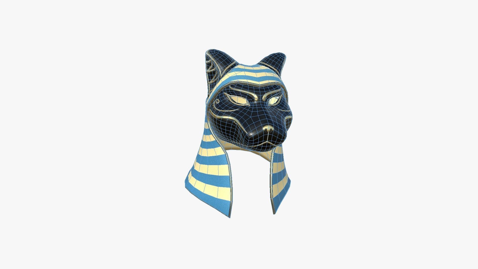 Bastet Mask A07 - Egyptian Gods Character Clothing Low-poly 3D model_6