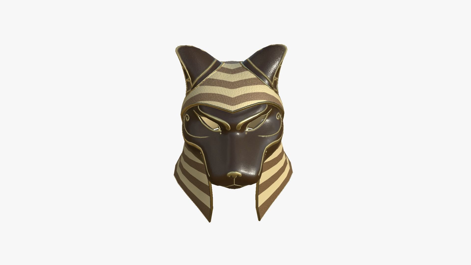 Bastet Mask A06 - Egyptian Gods Character Clothing Low-poly 3D model_3