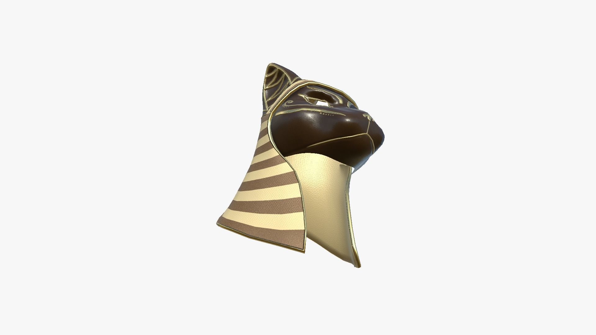 Bastet Mask A06 - Egyptian Gods Character Clothing Low-poly 3D model_4