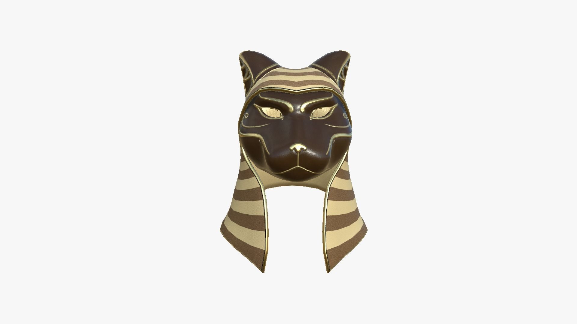 Bastet Mask A06 - Egyptian Gods Character Clothing Low-poly 3D model_1