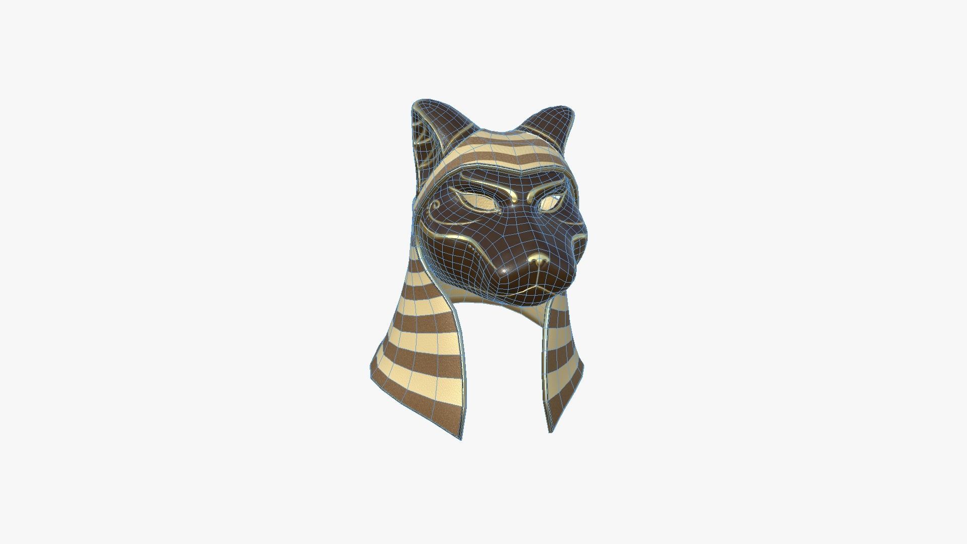 Bastet Mask A06 - Egyptian Gods Character Clothing Low-poly 3D model_6