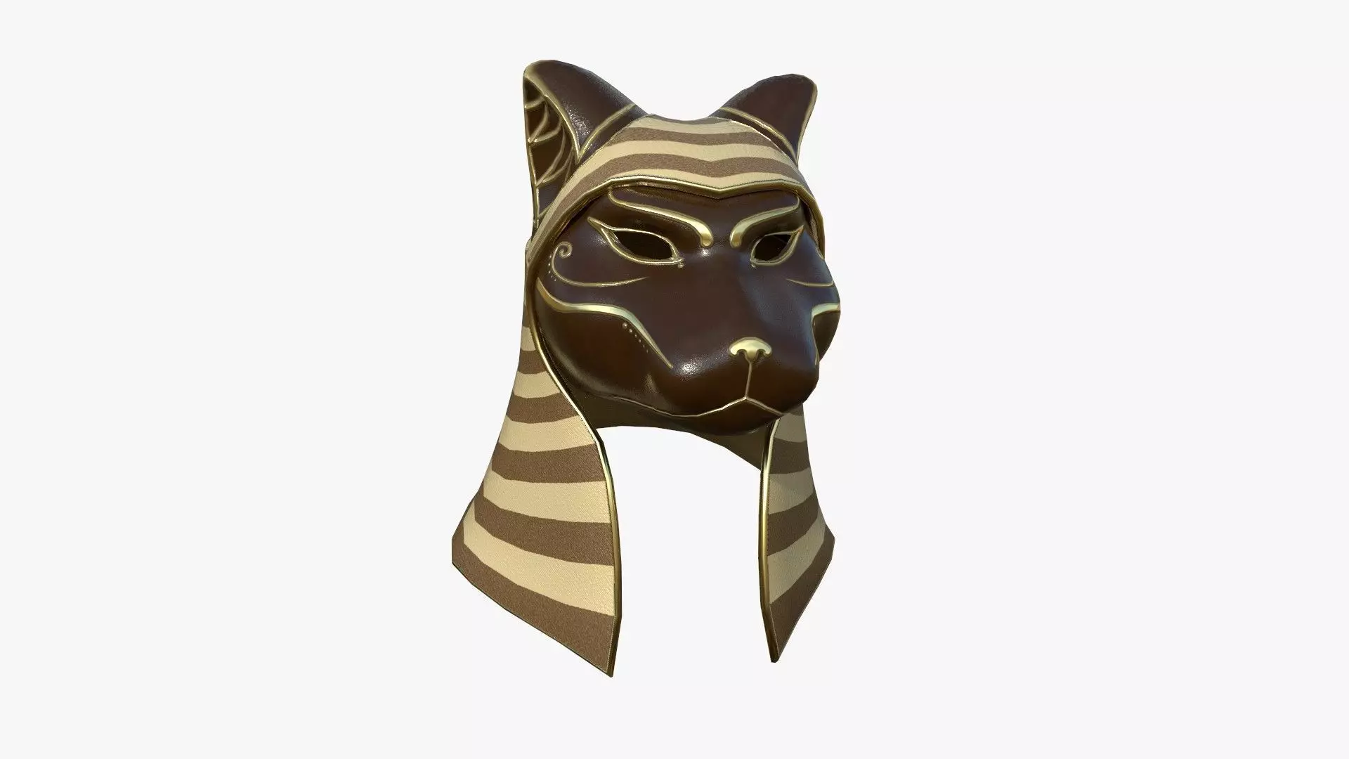Bastet Mask A06 - Egyptian Gods Character Clothing Low-poly 3D model_0
