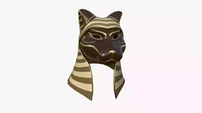 Bastet Mask A06 - Egyptian Gods Character Clothing Low-poly 3D model